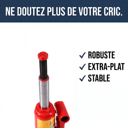 Patin antidérapant strié en haut du cric bouteille 2t