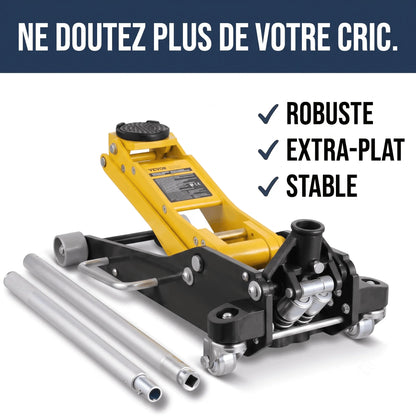 Châssis en aluminium soudé du cric hydraulique 2t extra plat