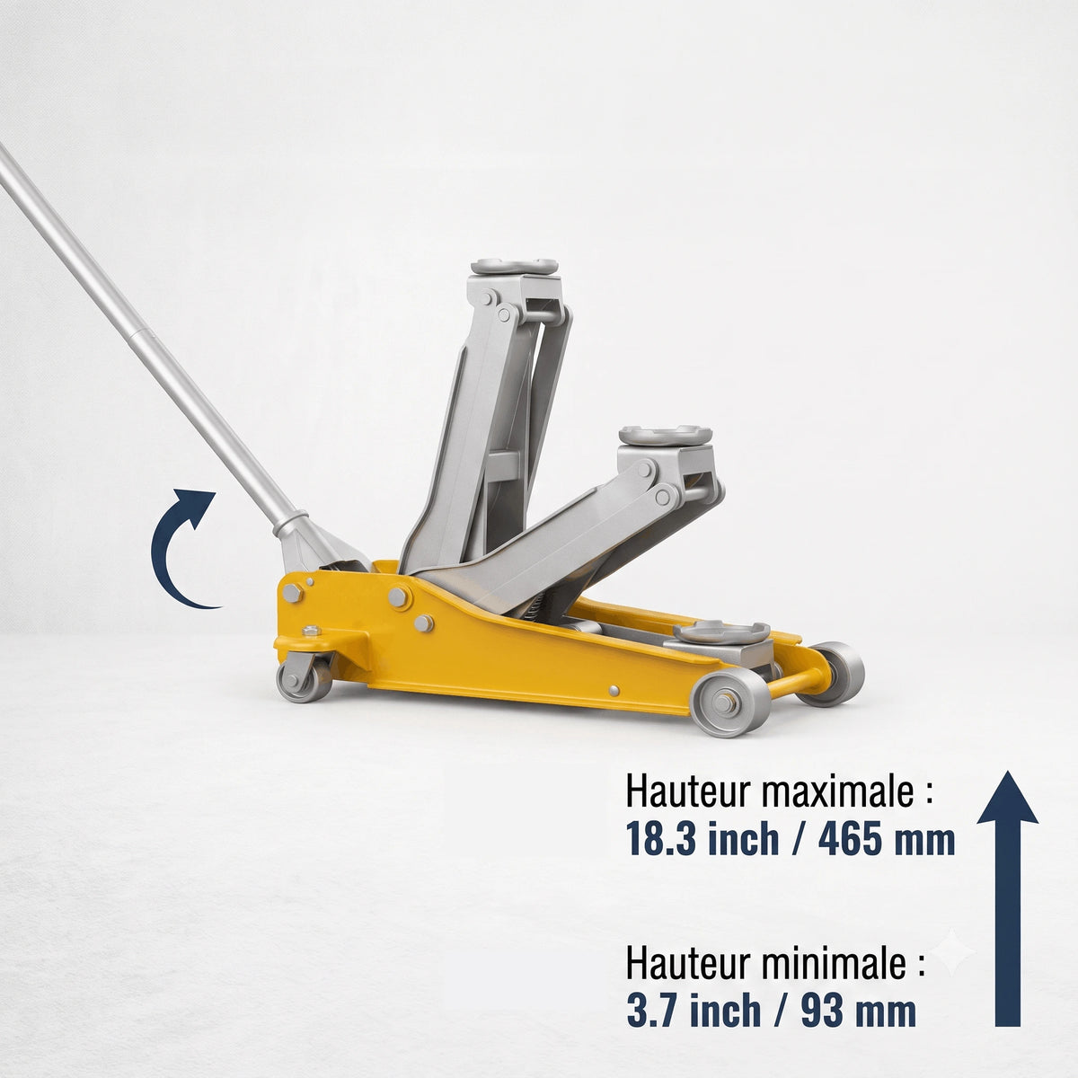 Poignée du cric hydraulique pour 4x4, utilisée pour lever et abaisser le véhicule