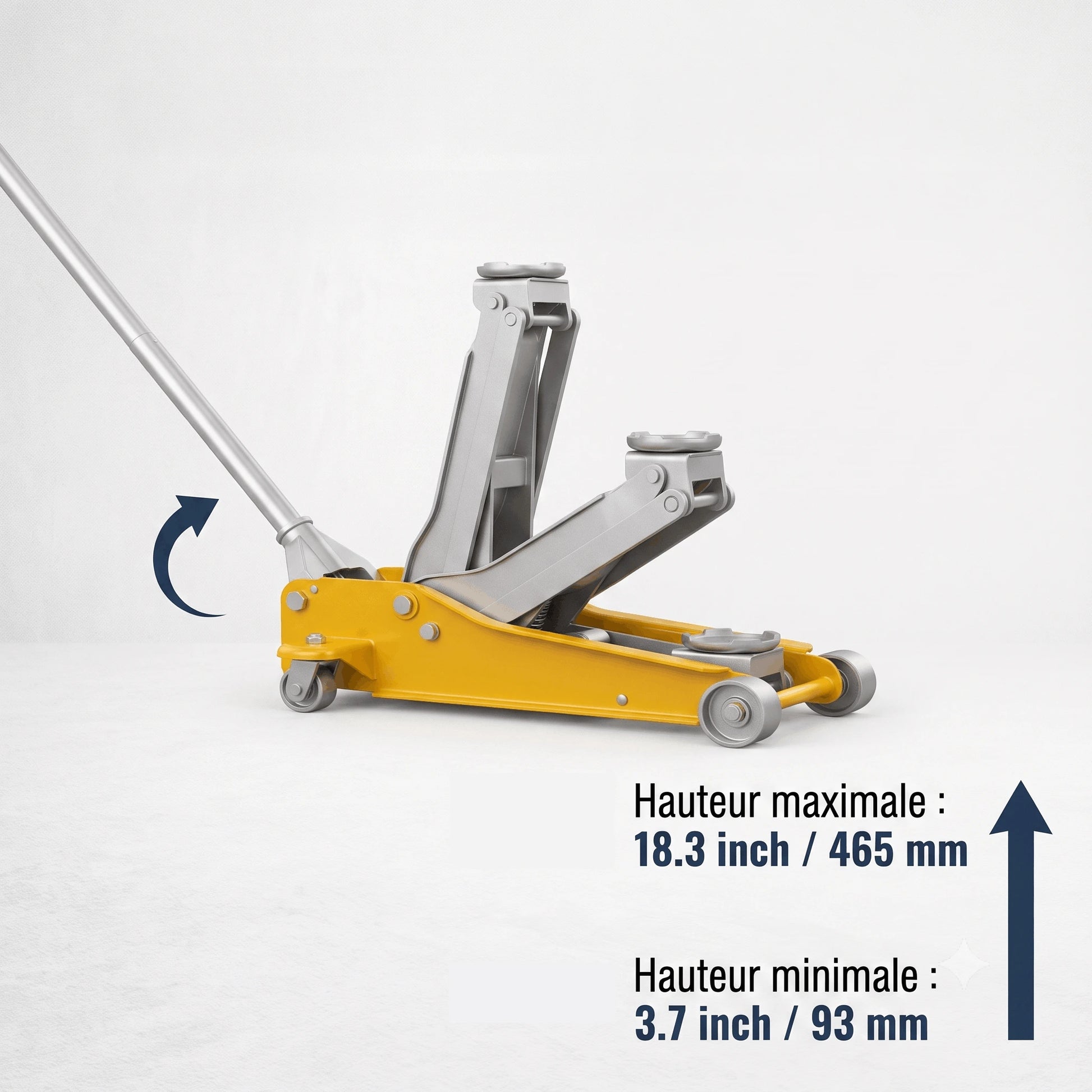 Poignée du cric hydraulique pour 4x4, utilisée pour lever et abaisser le véhicule
