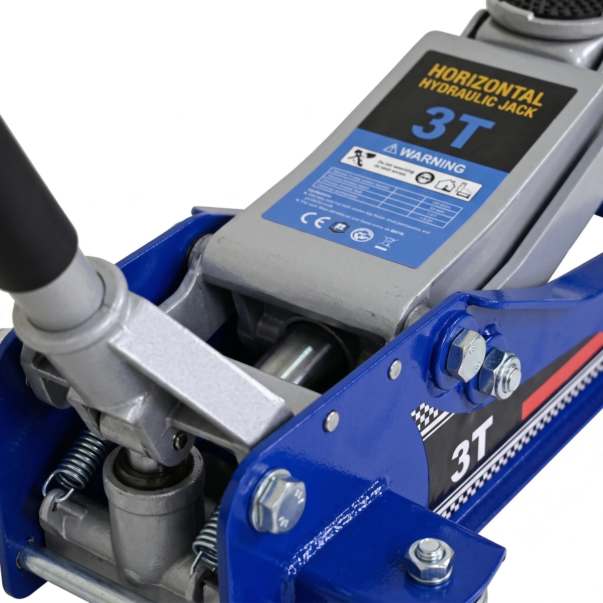 Étiquette de certification CE et avertissement du cric hydraulique 3T extra plat CricPro