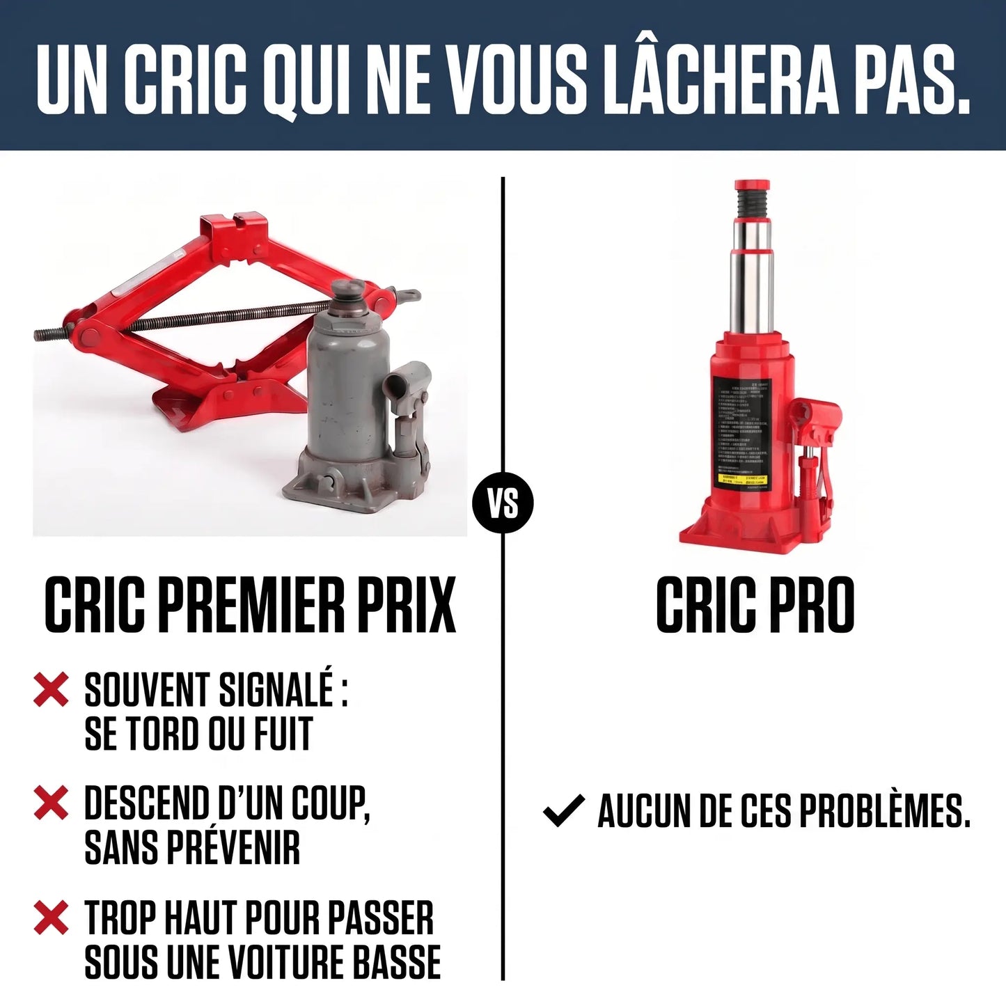 Soupape de purge du cric hydraulique bouteille CricPro
